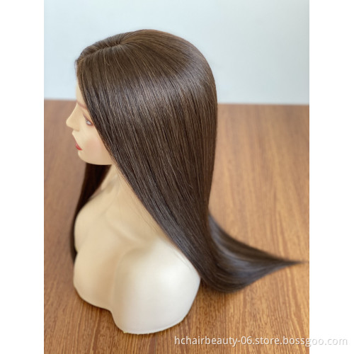 Fast shipping 100% remy natural straight hair topper net,hair toppers for women human hair